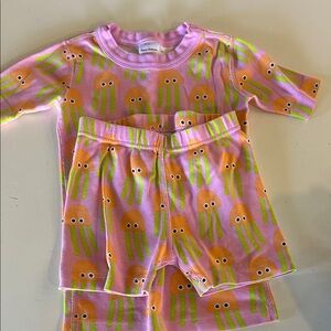 Hanna Andersson Pink and Orange Jellyfish Pajama Set